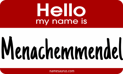 Hello my name is Menachemmendel png download