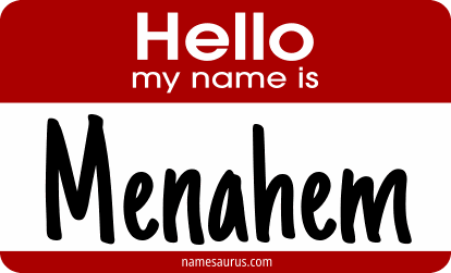 Hello my name is Menahem png download