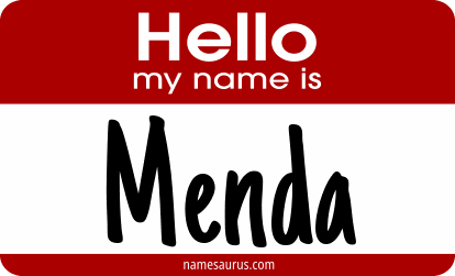 Hello my name is Menda png download