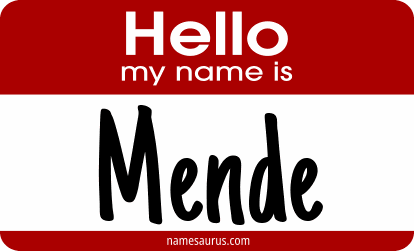 Hello my name is Mende png download
