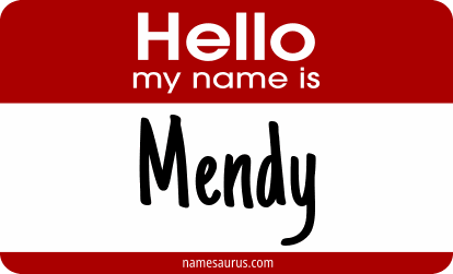 Hello my name is Mendy png download