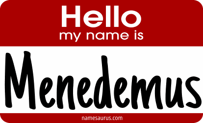 Hello my name is Menedemus png download
