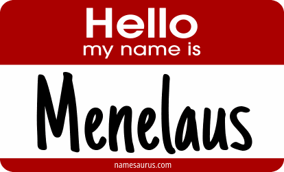 Hello my name is Menelaus png download