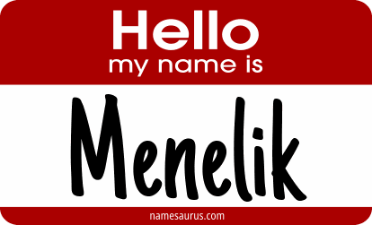 Hello my name is Menelik png download