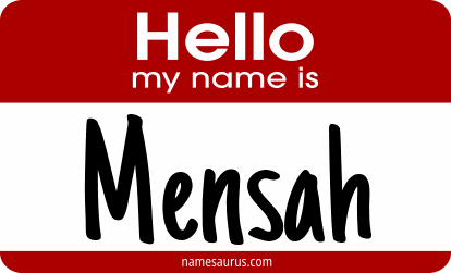 Hello my name is Mensah png download