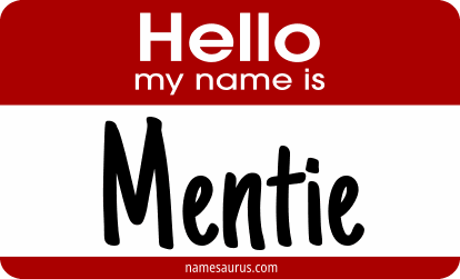 Hello my name is Mentie png download