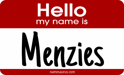 Hello my name is Menzies png download