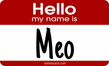 Hello my name is Meo png download