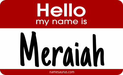 Hello my name is Meraiah png download