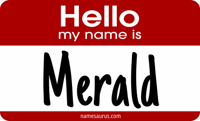 Hello my name is Merald png download