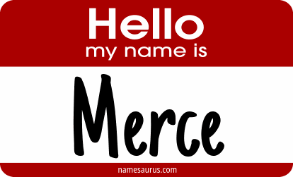 Hello my name is Merce png download