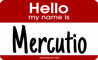 Hello my name is Mercutio png download