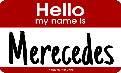Hello my name is Merecedes png download