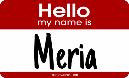 Hello my name is Meria png download