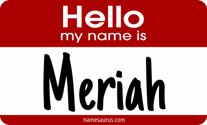 Hello my name is Meriah png download