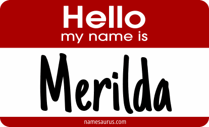Hello my name is Merilda png download