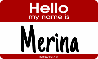 Hello my name is Merina png download