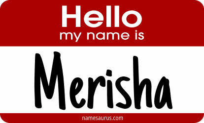 Hello my name is Merisha png download