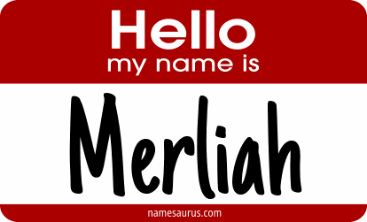 Hello my name is Merliah png download
