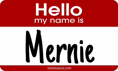Hello my name is Mernie png download