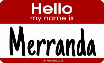 Hello my name is Merranda png download