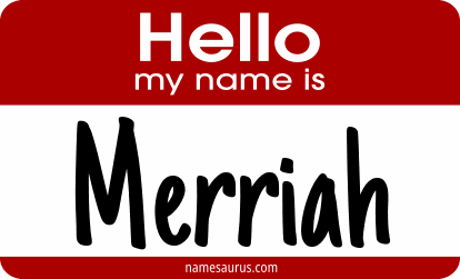 Hello my name is Merriah png download