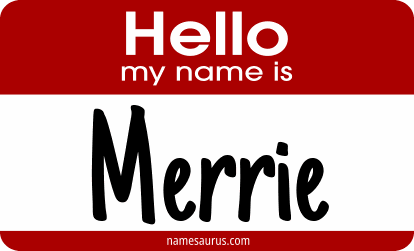 Hello my name is Merrie png download