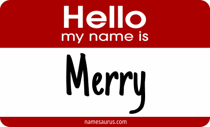 Hello my name is Merry png download