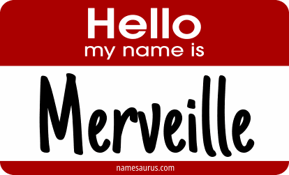 Hello my name is Merveille png download