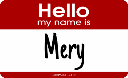 Hello my name is Mery png download