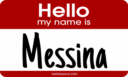 Hello my name is Messina png download