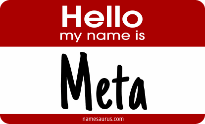 Hello my name is Meta png download