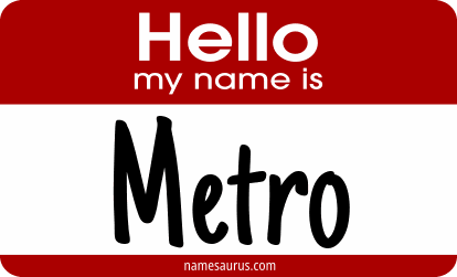Hello my name is Metro png download