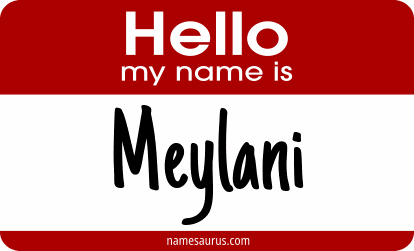 Hello my name is Meylani png download