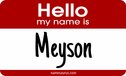 Hello my name is Meyson png download