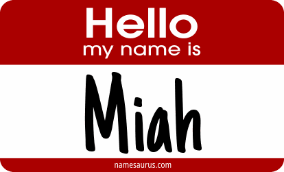 Hello my name is Miah png download