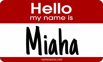 Hello my name is Miaha png download