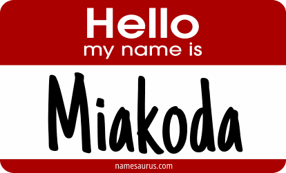Hello my name is Miakoda png download