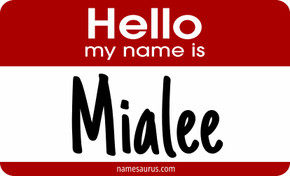 Hello my name is Mialee png download