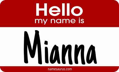 Hello my name is Mianna png download