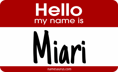 Hello my name is Miari png download