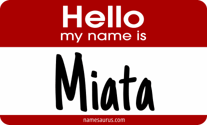 Hello my name is Miata png download