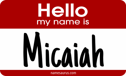 Hello my name is Micaiah png download