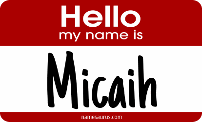 Hello my name is Micaih png download