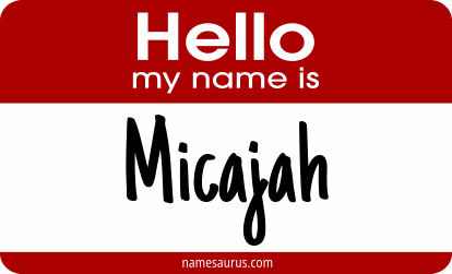Hello my name is Micajah png download
