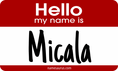 Hello my name is Micala png download