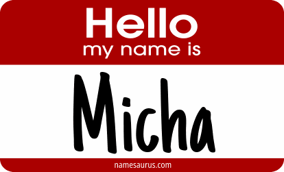 Hello my name is Micha png download