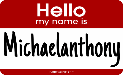 Hello my name is Michaelanthony png download
