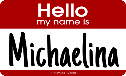 Hello my name is Michaelina png download