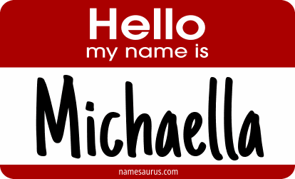Hello my name is Michaella png download